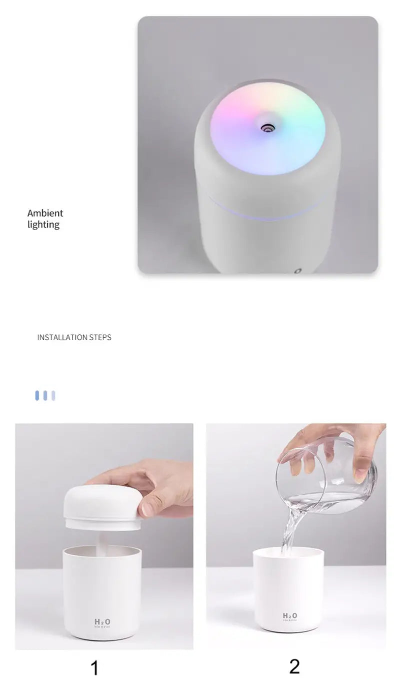 (Copy) Portable 300ml LED Aroma Essential Oil Diffuser