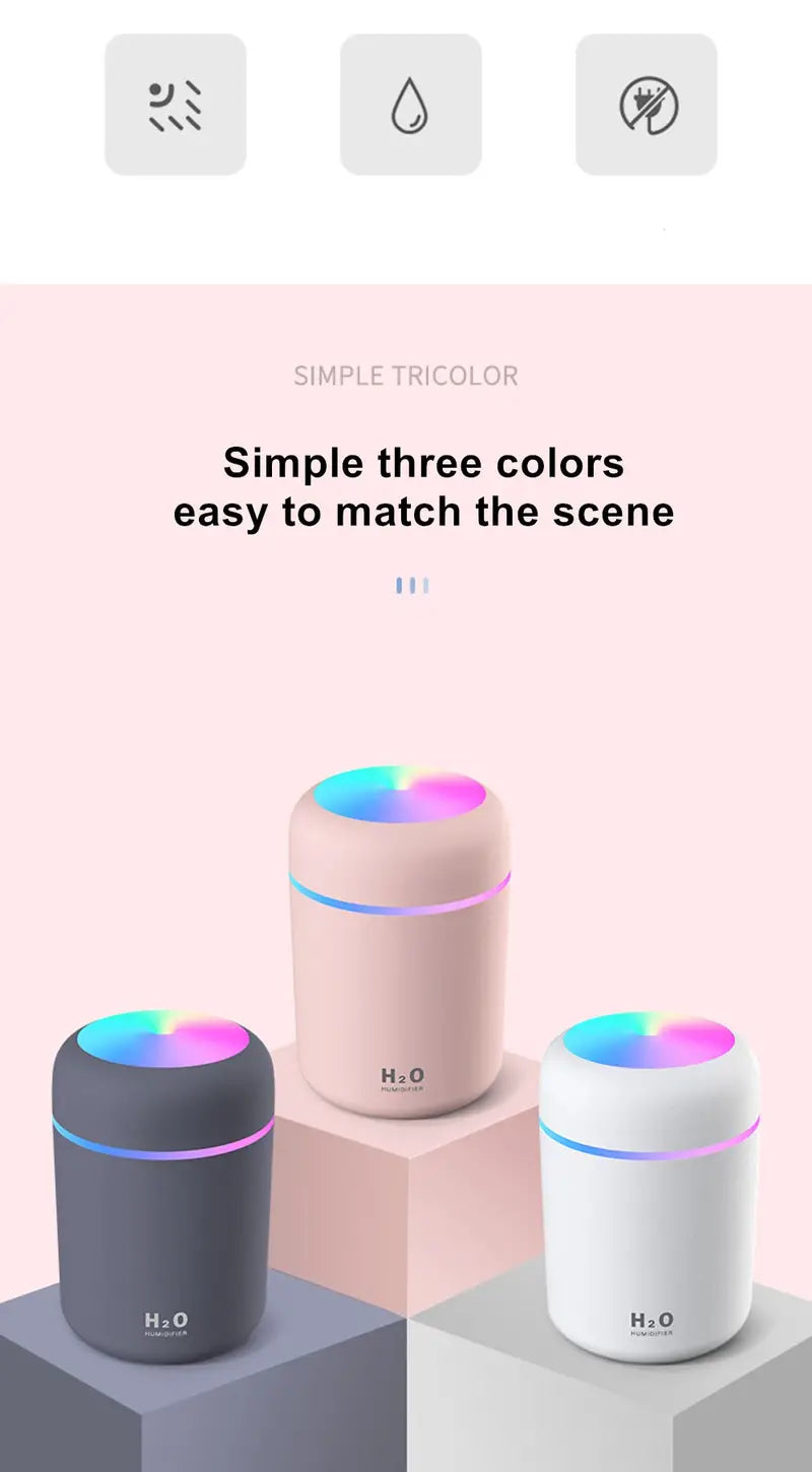 (Copy) Portable 300ml LED Aroma Essential Oil Diffuser